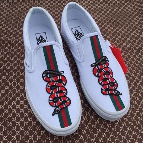 gucci vans custom slip on